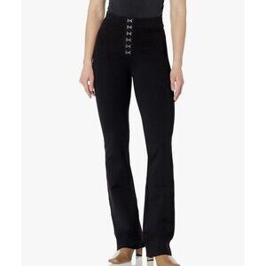 PAIGE Miriel Pants Black Exposed Hook & Eye Closure Boot Cut Women's‎ 27 NWOT